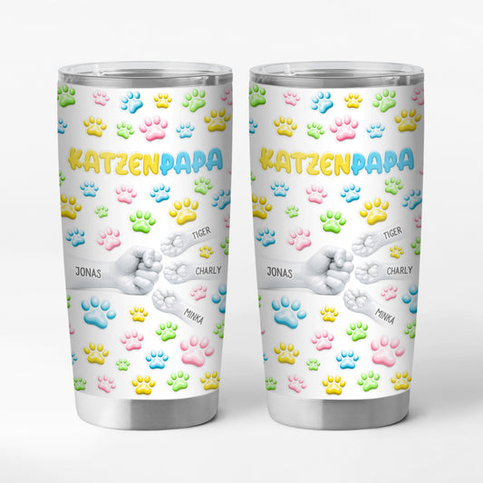 8209TGE1 3d optik faustgruss personalisiertes geschenk  thermobecher 590 ml hund katze 8209tnqnc