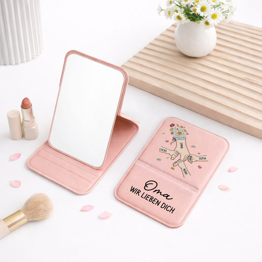 8227AGE2 mama wir lieben dich personalisierte taschenspiegel mama oma 8227aj6paa