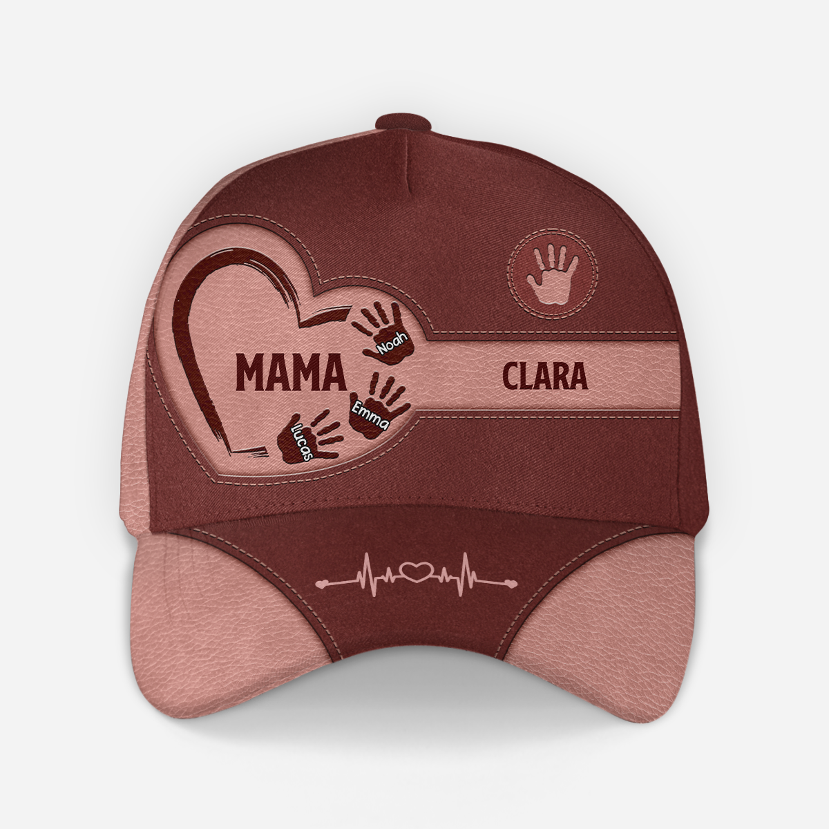 8231JGE2 3d druck effekt mama handabdruck herzschlag personalisiertes geschenk  kappen mamapapa 8231jtkma_2d601130 e1a4 41a7 9cb3 8e24e195d4ce