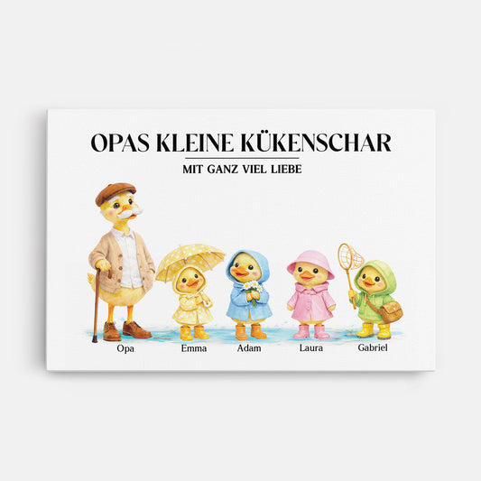 8252CGE1 opas kleine kukenschar mit ganz viel liebe personalisierte leinwand opa oma 8252c6pma