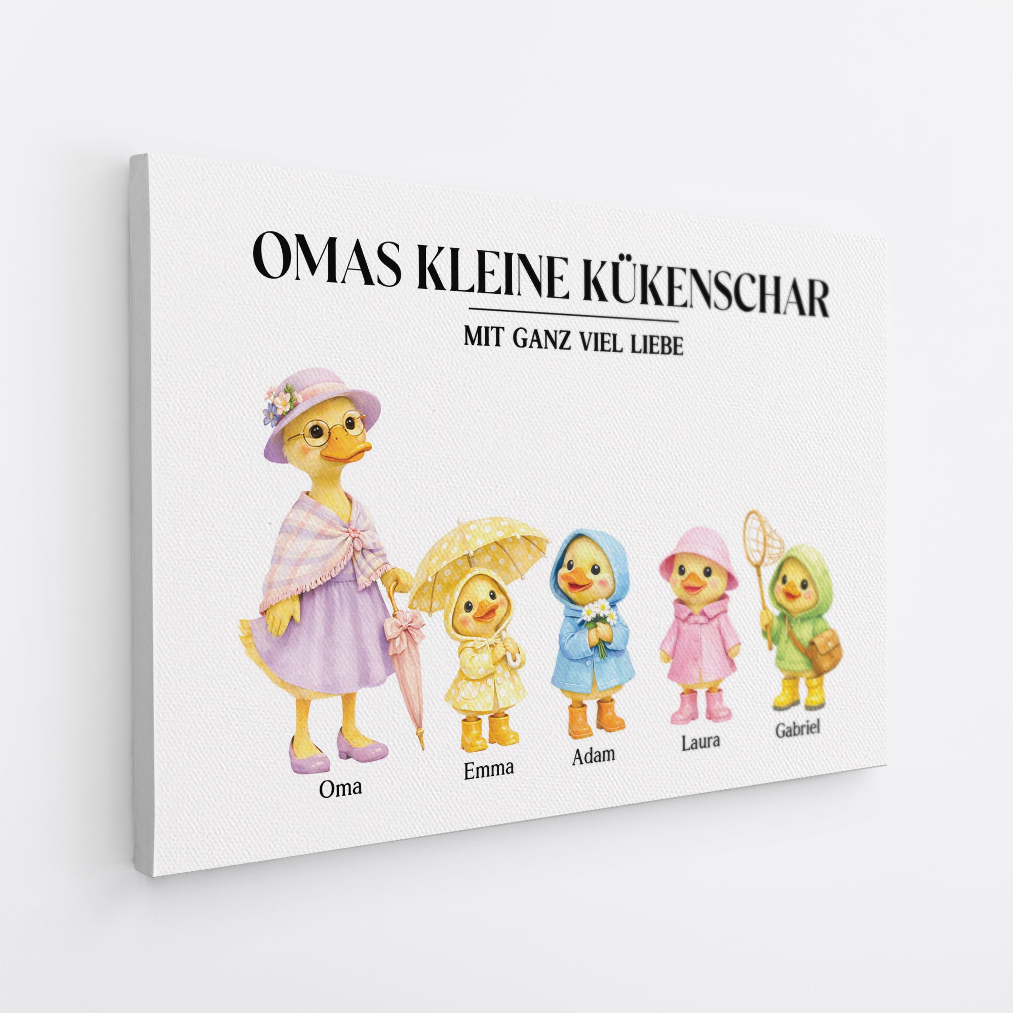 8252CGE2 opas kleine kukenschar mit ganz viel liebe personalisierte leinwand opa oma 8252c6pma