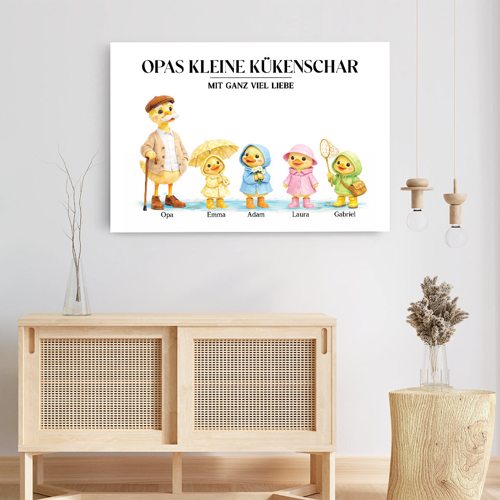 8252CGE3 opas kleine kukenschar mit ganz viel liebe personalisierte leinwand opa oma 8252c6pma