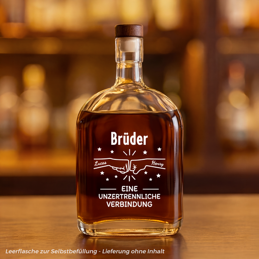 8255AGE1 eine unzertrennliche verbindung personalisiertes geschenk  whiskyflasche schwester bruder 8255aiah5e