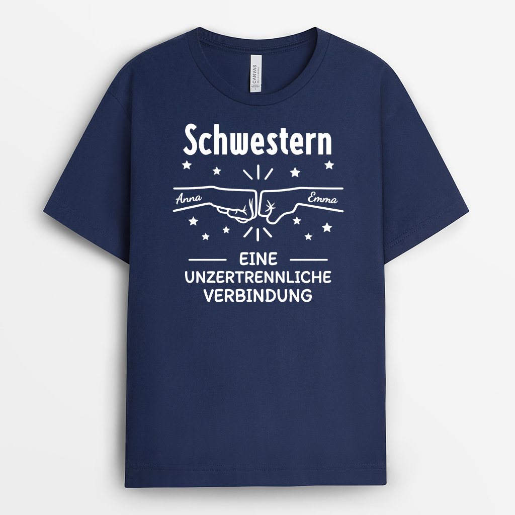 8255AGE2 eine unzertrennliche verbindung personalisiertes geschenk  t shirts schwester bruder 8255aah5e