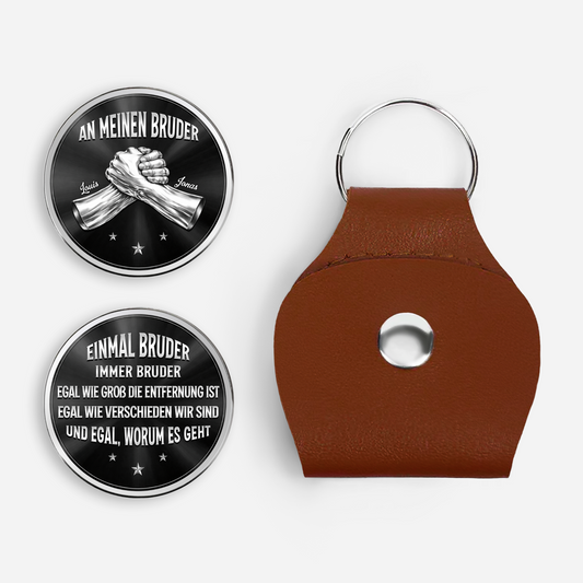 8258AGE1 3d druck effekt einmal bruder immer bruder pocket hug schlusselanhanger personalisiert_ manner 8258ajsfte