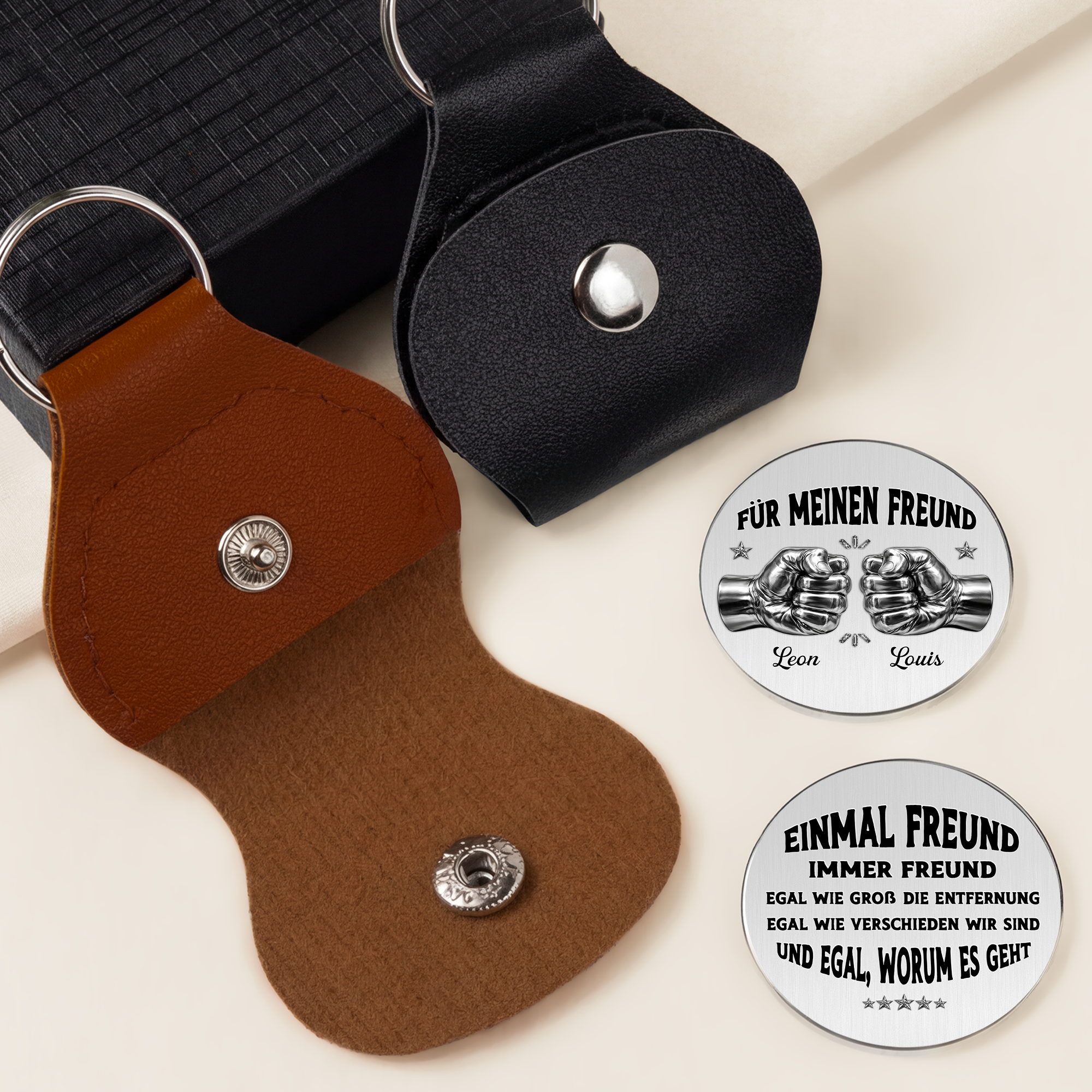 8268AGE2 3d druck effekt einmal bruder immer bruder pocket hug schlusselanhanger personalisiert_ freunde 8268aj6fhb