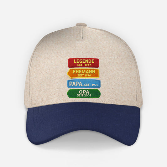 8289JGE1 3d druck effekt legende ehemann papa opa personalisierte kappen bunt 8289jsvmb_2