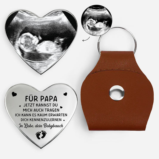 8296AGE1 ich kann es kaum erwarten personalisiertes geschenk werdender papa_  herz pocket hug schlusselanhanger ultraschallfoto 8296ajaq5b