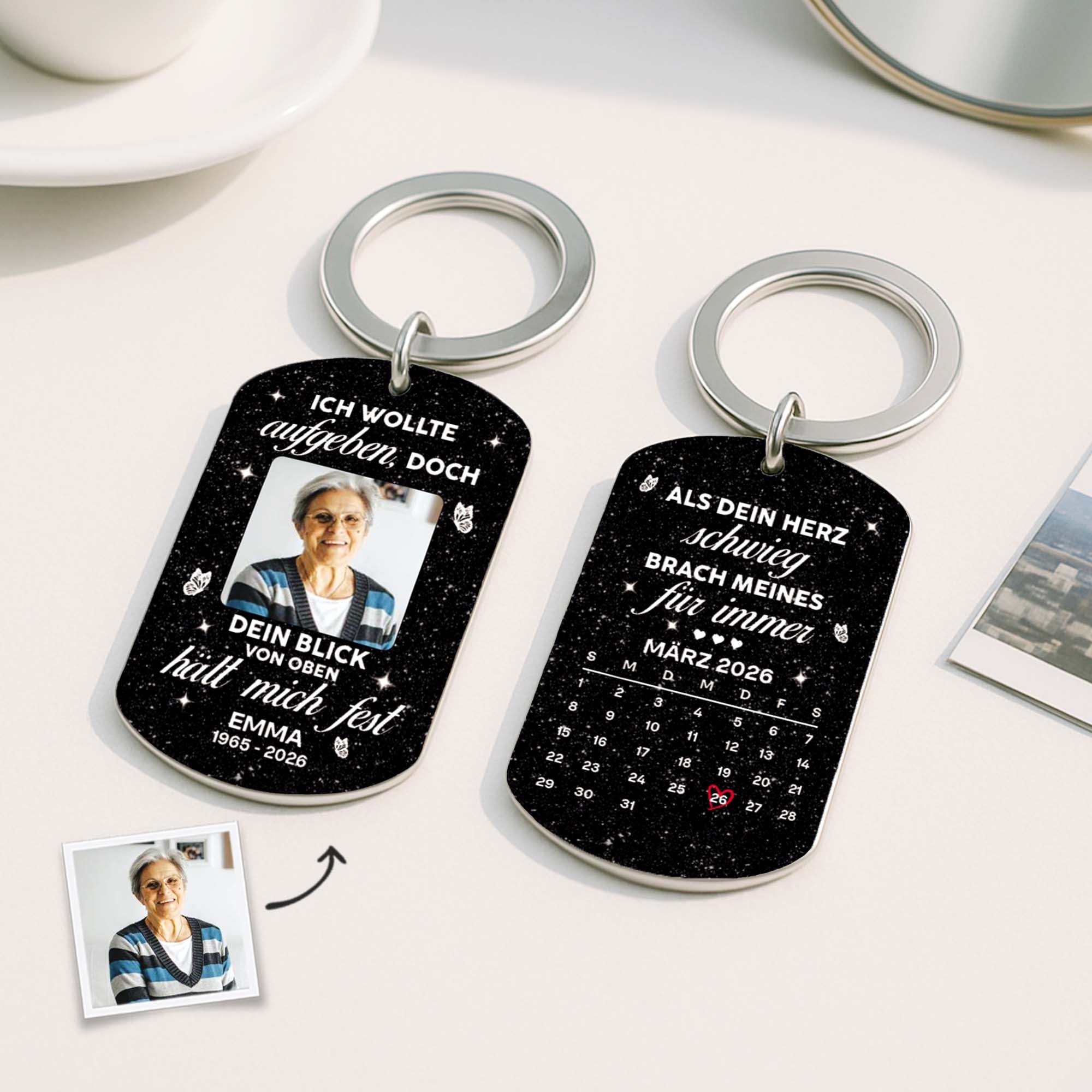 8298AGE2 in dem moment als dein herz stehen blieb aluminium schlusselanhanger papa personalisiert_ foto mama zur erinnerung 8298ajpba_55301c1a 57bb 4c0e a957 08ba63aa9134
