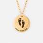 8317JGE1 baby handabdruck fussabdruck_ personalisierte geburtsgeschenke  kette fur babys 8317j