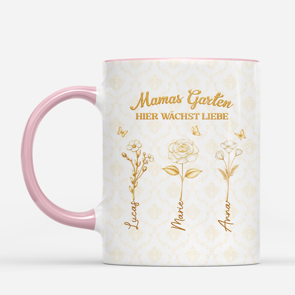 8338MGE2 3d druck effekt omas garten hier wachst liebe mama oma tasse personalisiert_ gold 8338msxza