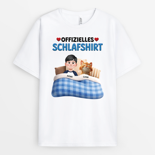 8350AGE1 3d druck effekt offizielles schlafshirt katze personalisierte geschenke katze  t shirt cartoon 8350achmd