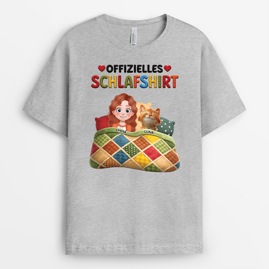 8350AGE2 3d druck effekt offizielles schlafshirt katze personalisierte geschenke katze  t shirt cartoon 8350achmd