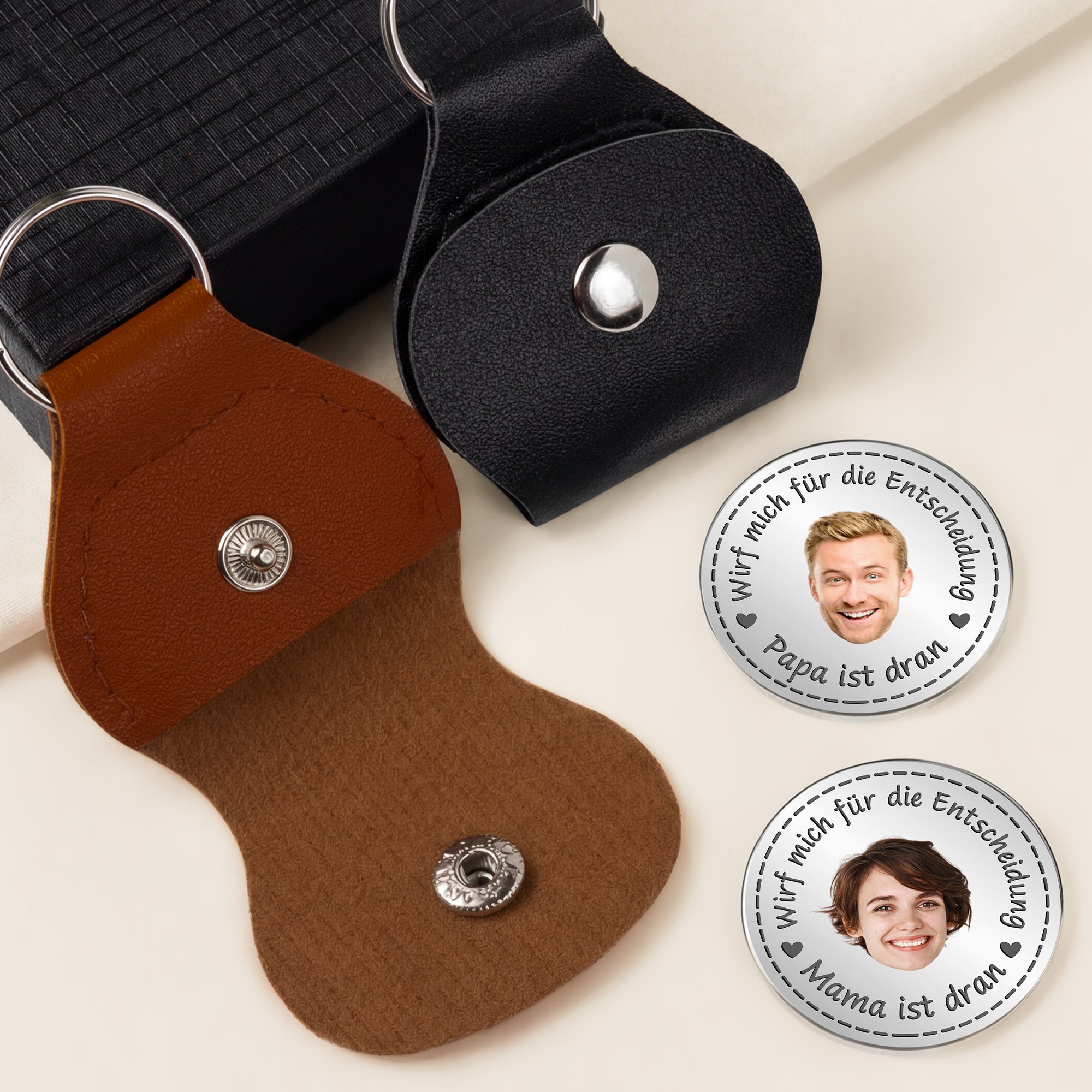 8355AGE2 entscheidungsmunze wirf mich zum entscheiden pocket hug schlusselanhanger personalisiert_ foto papa mama 8355ajspag