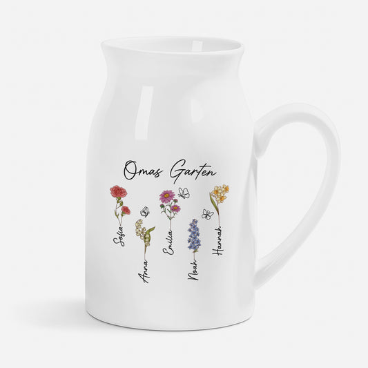 8357OGE1 omas garten personalisierte_ vase oma mama keramik schmetterling lineart 8357osp5a