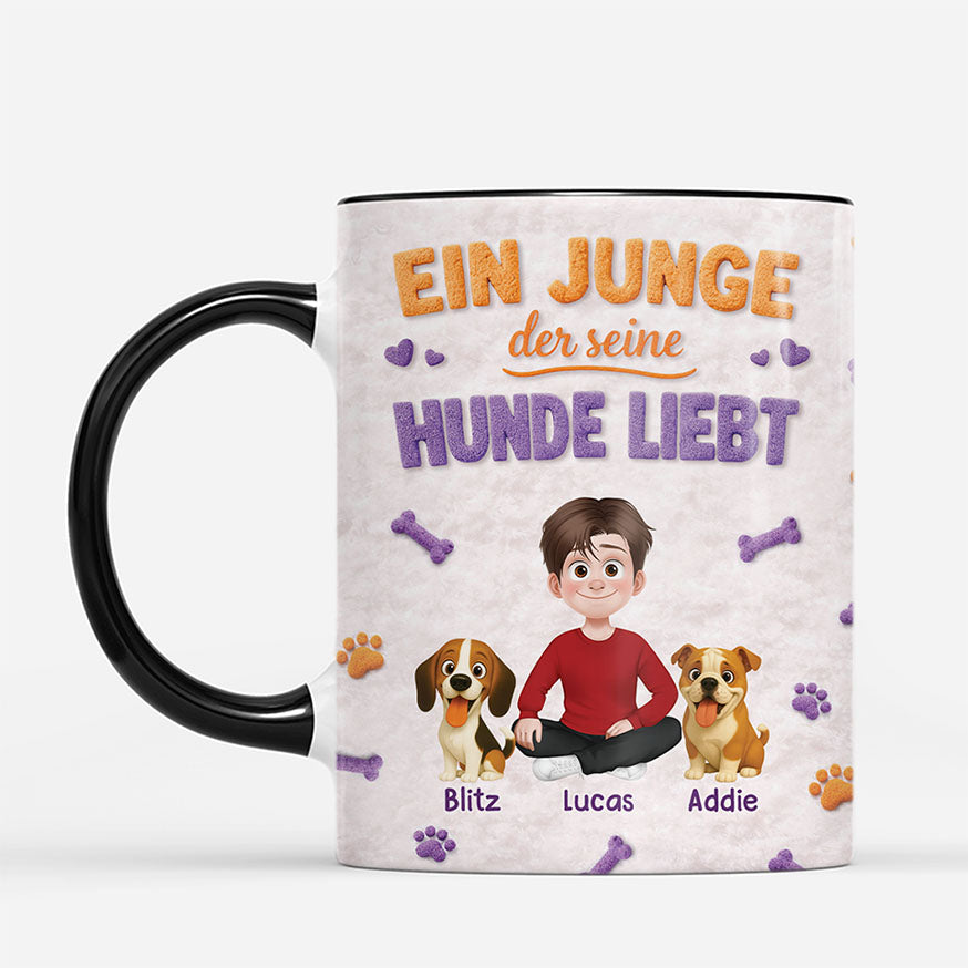 8360MGE2 3d druck effekt nur eine frau die hunde liebt personalisierte tasse hund cartoon 8360mtptc