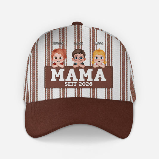 8369JGE1 papa seit personalisierte kappen papa mama cartoon streifen 8369j 2