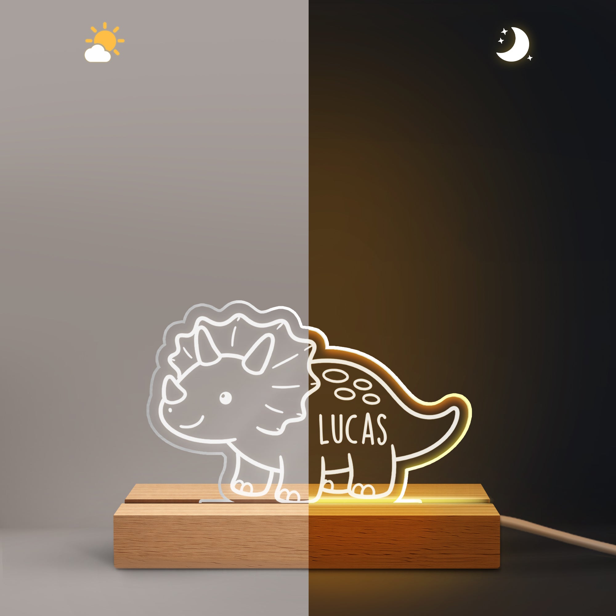 8387LGE2 baby dinosaurier nachtlicht kinder personalisiert_ 8387lspwk