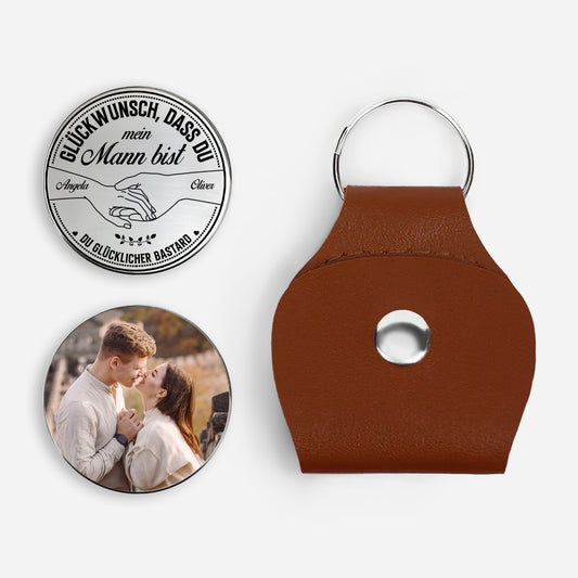 8401AGE1 gluckwunsch dass du mein mann bist personalisierte paar geschenke  pocket hug schlusselanhanger foto 8401ajapbg