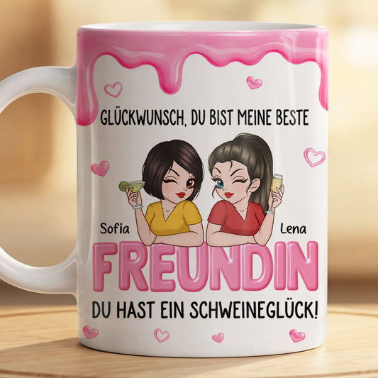 8402MGE2 3d druck effekt gluckwunsch du bist meine schwester personalisierte geschenke beste freundin  tassen 8402m8dne