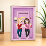 8418RGE2 3d druck effekt besties rechteck acryl aufsteller personalisiert beste freunde 8418rcecf