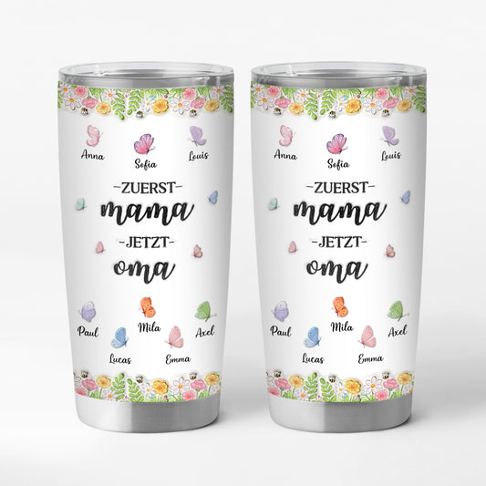 8457TGE1 3d druck effekt erst mama jetzt oma 590ml thermobecher personalisiert_ schmetterlinge 8457t8pca