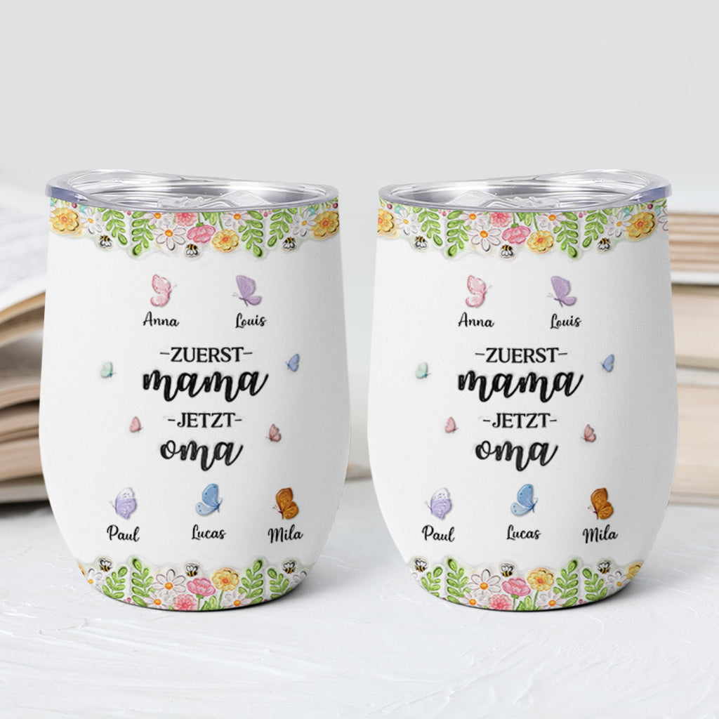 8457TGE2 3d druck effekt erst mama jetzt oma 355ml thermobecher personalisiert_ schmetterlinge 8457t8pca