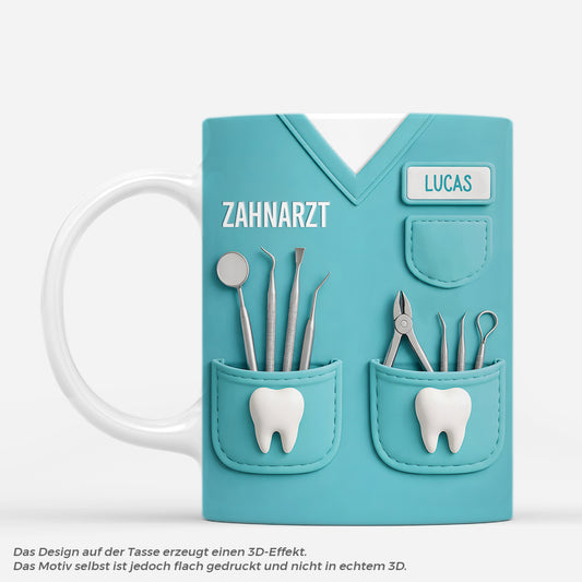 8541MGE1 3d druck effekt zahnarztzahnarztin personalisierte tasse fur manner  frauen 8541msp5b