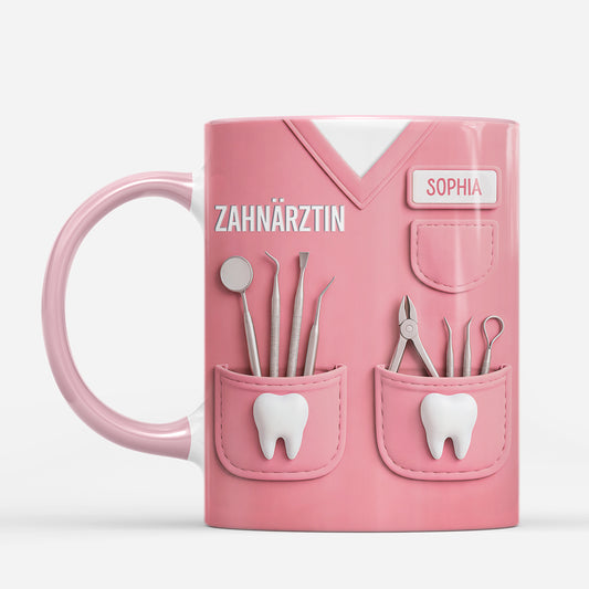 8541MGE2 3d druck effekt zahnarztzahnarztin personalisierte tasse fur manner  frauen 8541msp5b