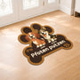 8545AGE2 pfoten putzen personalisiertes hunde geschenk  fussmatte unregelmassige form 8545ad8hbc