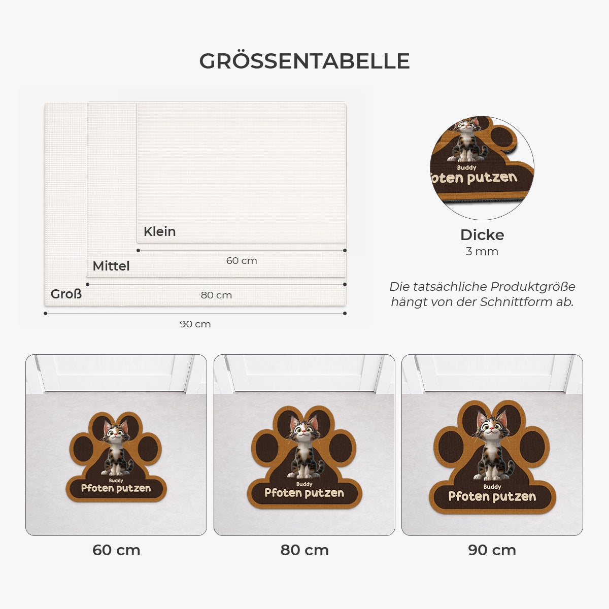 8545AGE3 pfoten putzen personalisierte geschenke katze  fussmatte unregelmassige form 8545ad8hbd