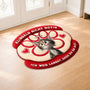 8564AGE1 klopfen nicht notig wir wissen langst dass du da bist fussmatte katzen personalisiert unregelmassige form 8564adavwd_1
