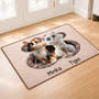 8565AGE2 3d druck effekt katze fussmatte katzen personalisiert unregelmassige form 8565adsfnd