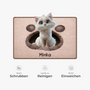 8565AGE5 3d druck effekt katze fussmatte katzen personalisiert unregelmassige form 8565adsfnd