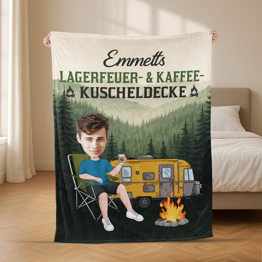 8570BGE2 lagerfeuer kaffee kuscheldecke personalisierte kuscheldecke_ camping manner  frauen 8570btf5a