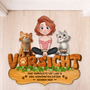 8573AGE1 eine verruckte cat lady  ihre verwohnte katze wohnen hier fussmatte katzen personalisiert unregelmassige form 8573adafbd_jpg