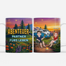 8582MGE1 abenteuer partner furs leben personalisierte paar geschenke  tassen camping cartoon 8582mtcbg