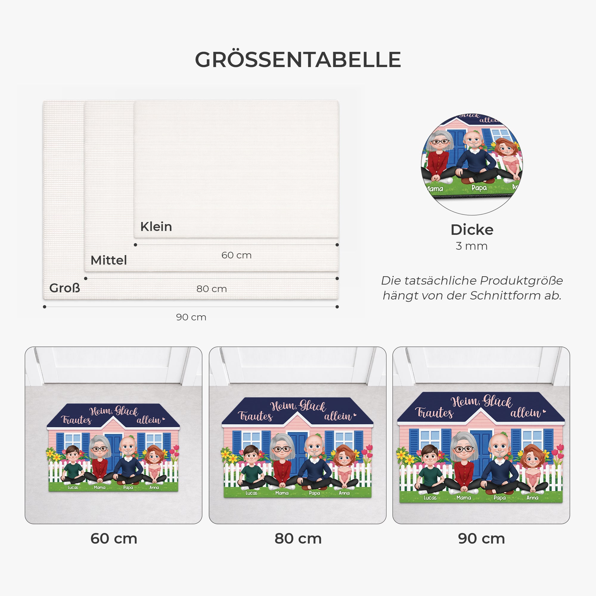 8592AGE3 trautes heim gluck allein fussmatte personalisiert familie_ unregelmassige form 8592adcpti