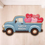 8608AGE1 3d druck effekt familie auto mit herzen fussmatte personalisiert familie_ unregelmassige form 8608adneli