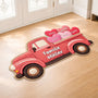 8608AGE2 3d druck effekt familie auto mit herzen fussmatte personalisiert familie_ unregelmassige form 8608adneli