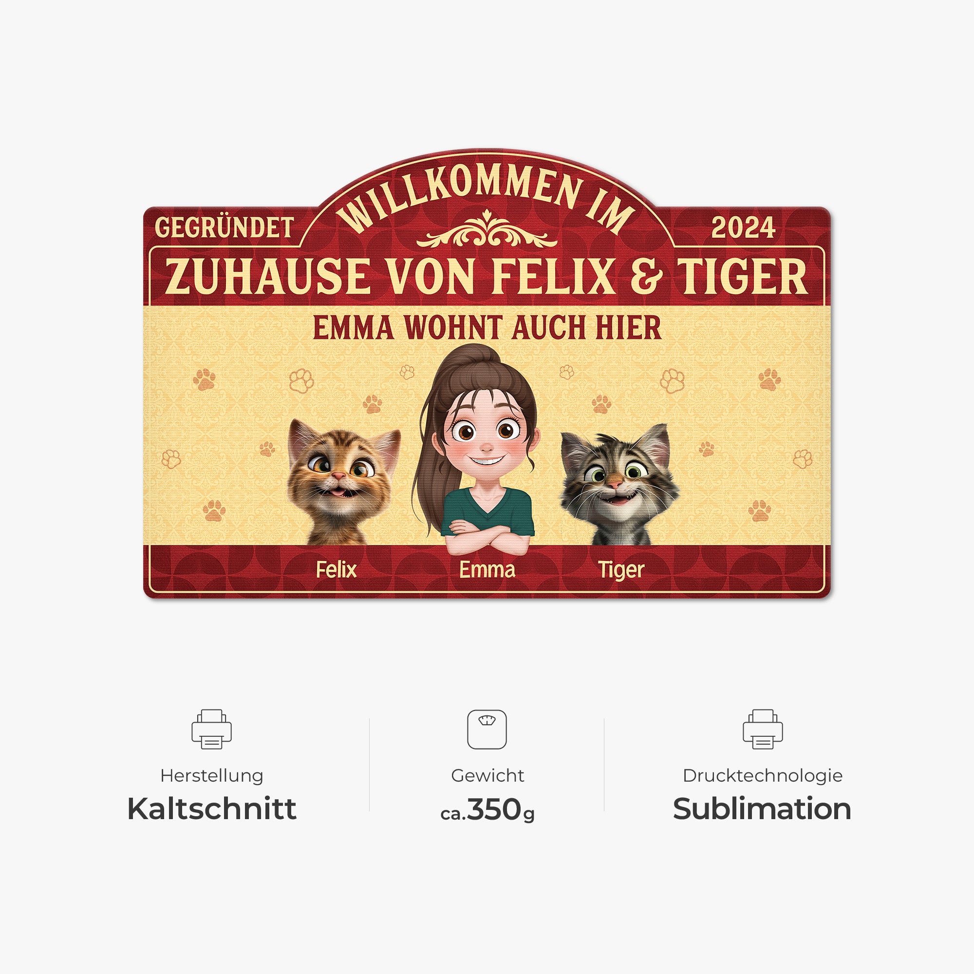 8609AGE1 willkommen im zuhause fussmatte katzen personalisiert unregelmassige form 8609adavmd_4