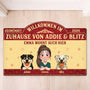 8609AGE1 willkommen im zuhause fussmatte personalisiert hund_ unregelmassige form 8609adavmc_1
