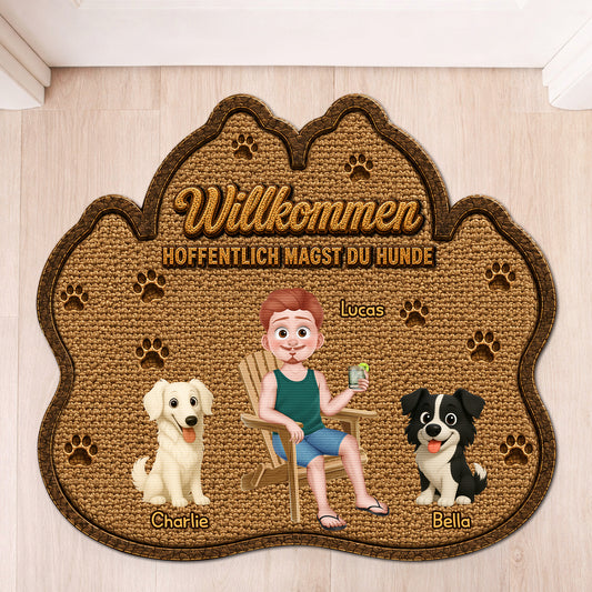 8616AGE1 hoffentlich magst du tierhaare fussmatte personalisiert hund_ unregelmassige form 8616adayrc