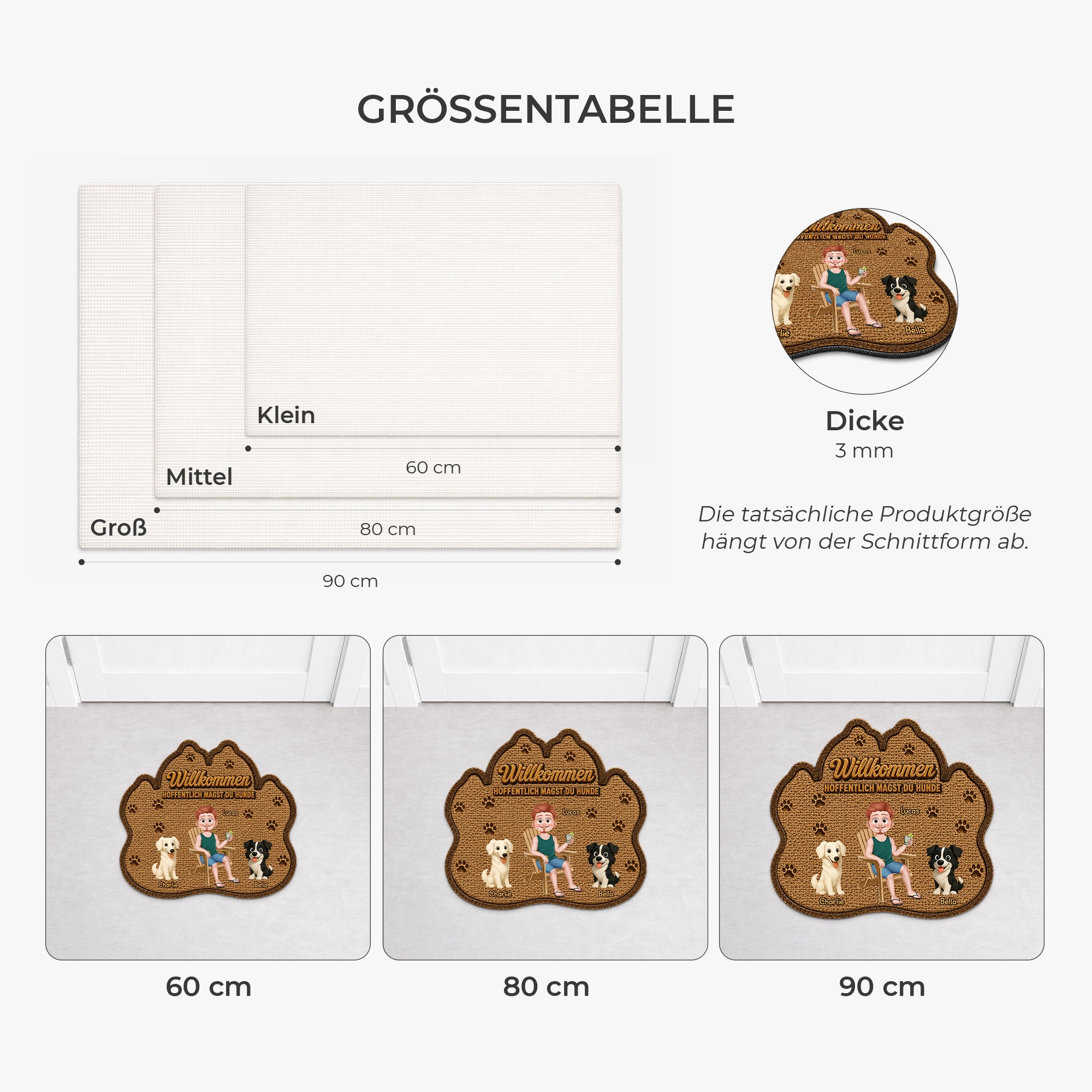 8616AGE3 hoffentlich magst du tierhaare fussmatte personalisiert hund_ unregelmassige form 8616adayrc
