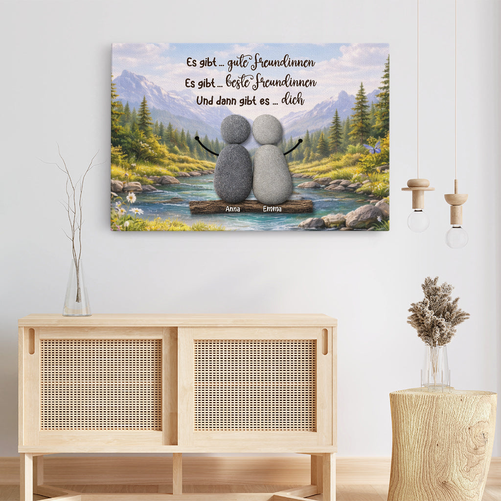 8625CGE3 es gibt gute freunde es gibt beste freunde und dann gibt es dich personalisierte geschenke freunde  leinwand 8625caklf