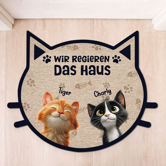 8626AGE1 ich regiere das haus fussmatte katzen personalisiert auto unregelmassige form 8626ad8yrd