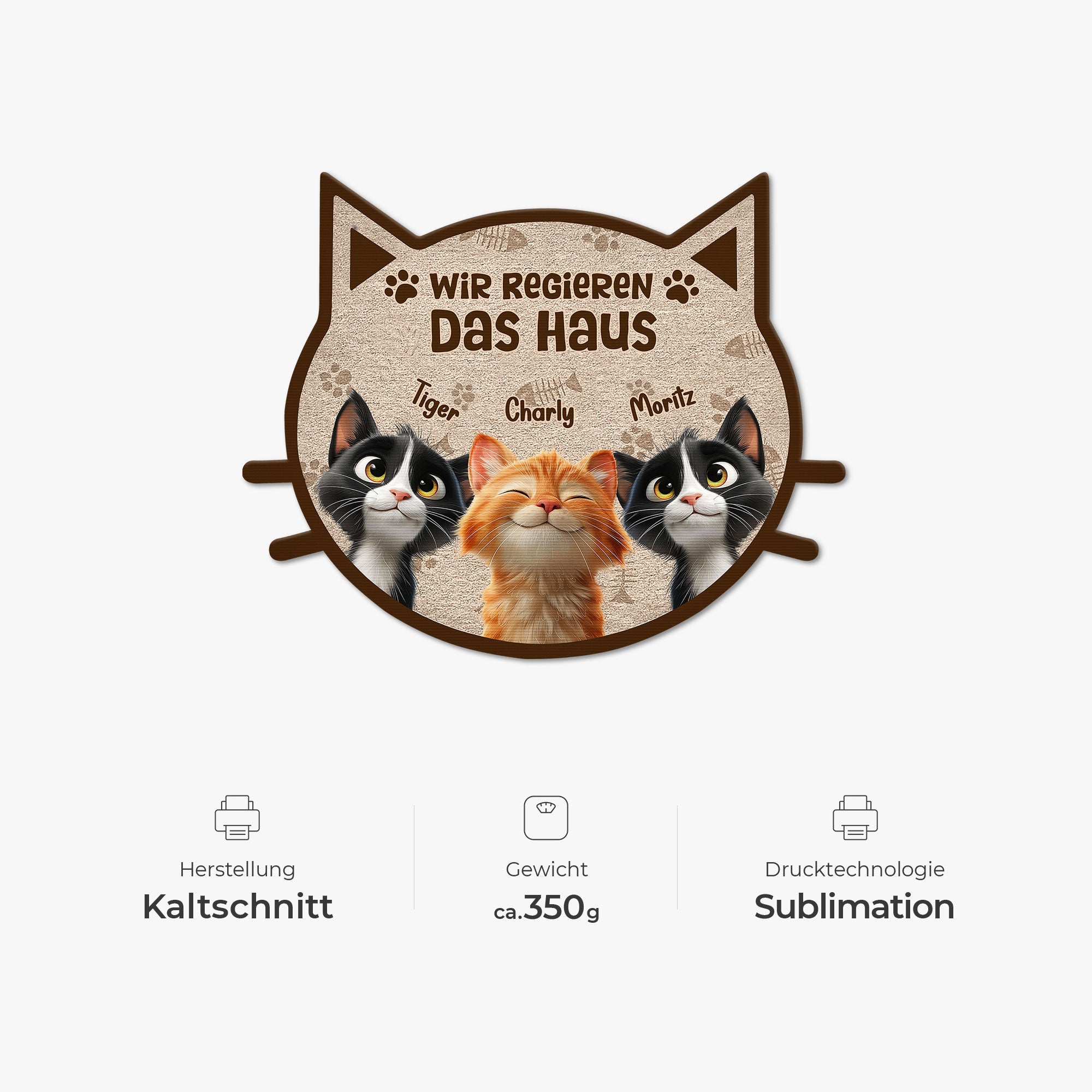 8626AGE4 ich regiere das haus fussmatte katzen personalisiert auto unregelmassige form 8626ad8yrd