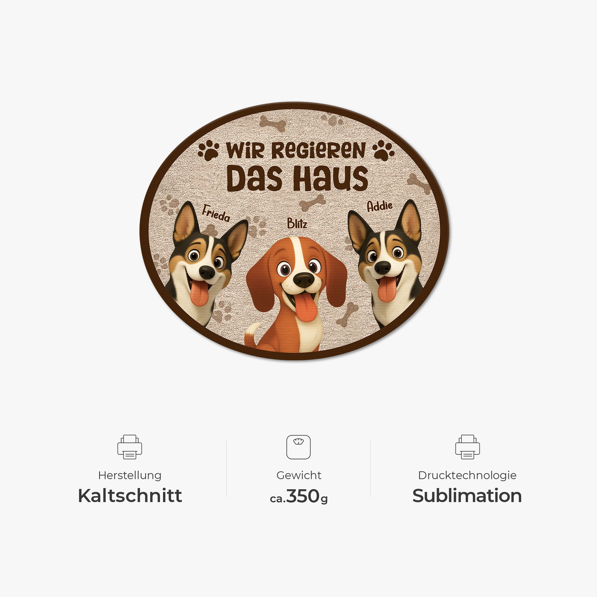 8626AGE4 ich regiere das haus fussmatte personalisiert hund_ auto unregelmassige form 8626ad8yrc