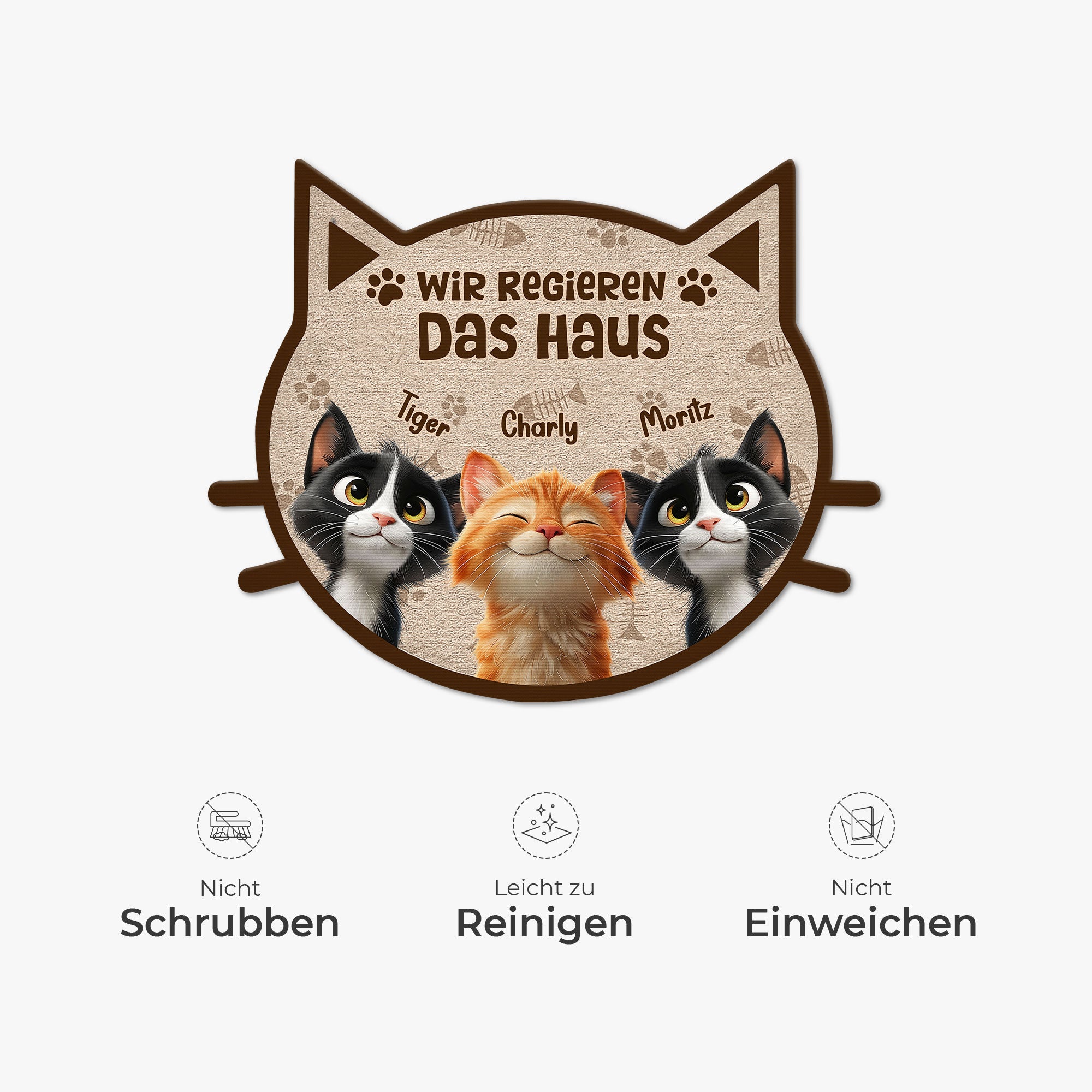 8626AGE5 ich regiere das haus fussmatte katzen personalisiert auto unregelmassige form 8626ad8yrd