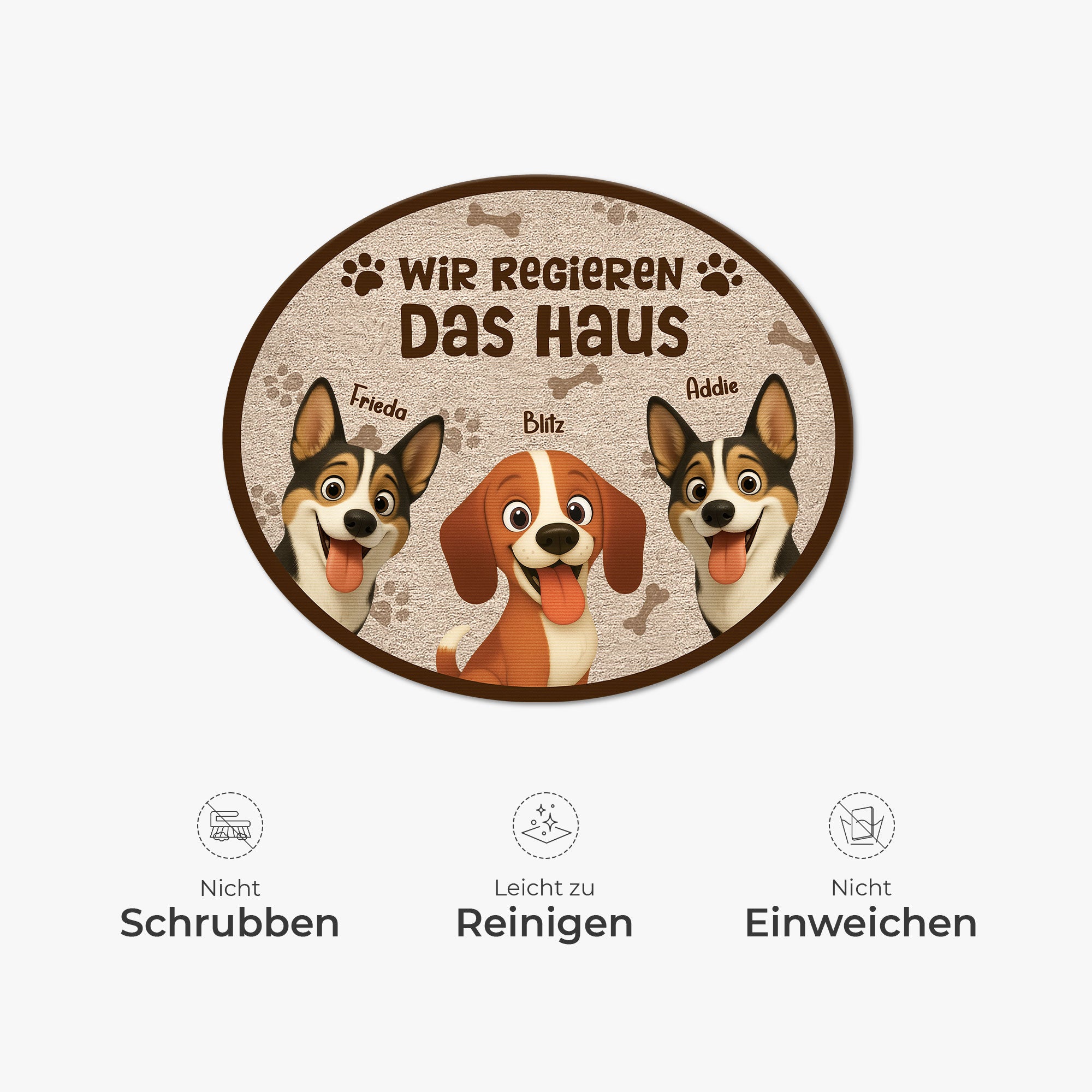 8626AGE5 ich regiere das haus fussmatte personalisiert hund_ auto unregelmassige form 8626ad8yrc